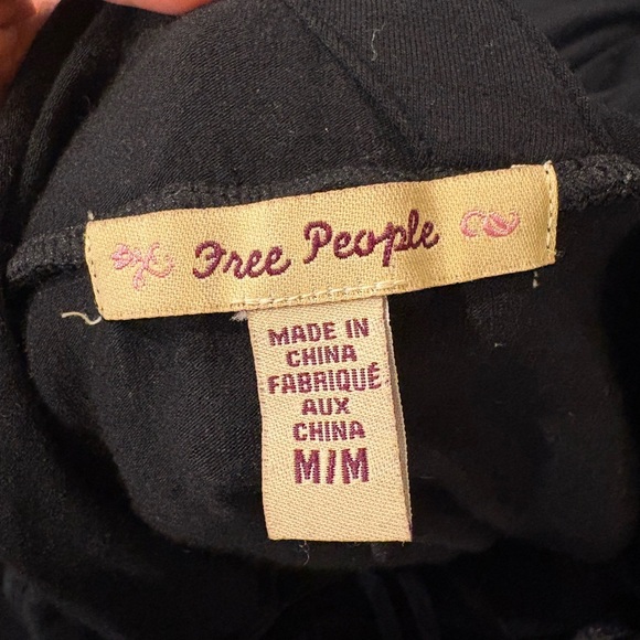 Free People black sleeveless midi dress with ribbon tie M - Picture 3 of 4